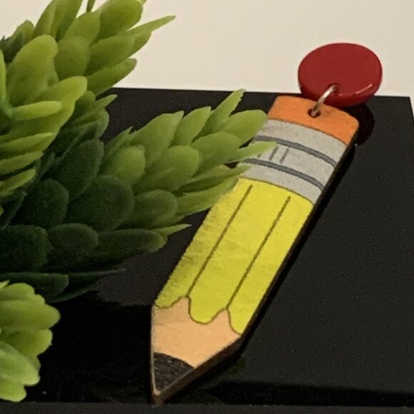 Pencil Earring, Teacher Earring, Educator Earring, Teacher Appreciation Gift - Picture 2 of 4